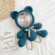 [Mã WASKT410K giảm 10K đơn 50K] Mica cầu lồi trong suốt làm túi xách, balo gấu (bộ 2 tấm)